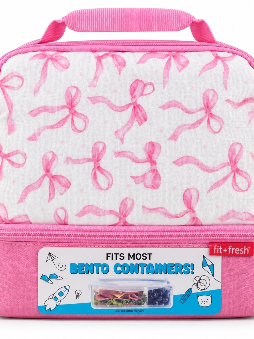 Fit & Fresh Pink Bow Kids Bento Lunch Bag